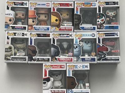 Funko Pop Vinyl Figures Lot - Assorted Characters, Movies & TV