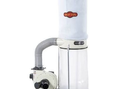 Shop Fox W1685 Dust Collector with Oneida Super Dust Deputy Deluxe
