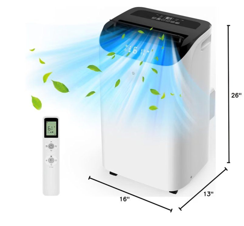 14000 BTU Portable Air Conditioners with Remote Control, 3-in-1 Free Standing Cooling AC Unit with Fan & Dehumidifier