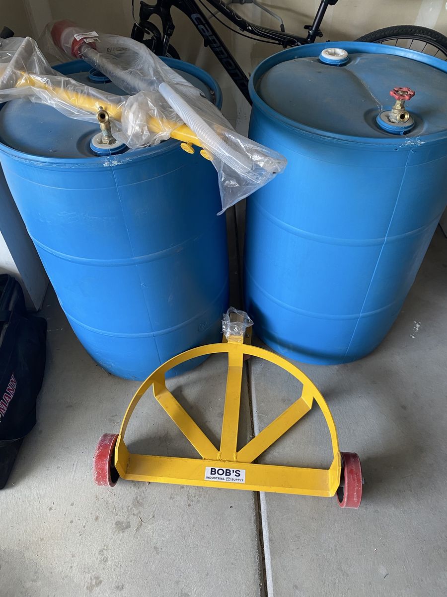 Water Drum Dolly And Pump (water Drums Have Sold)