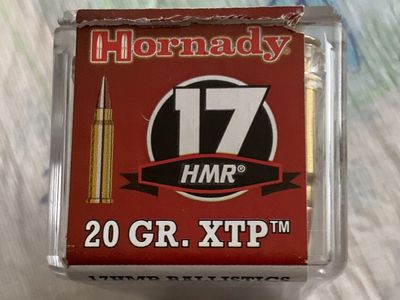 .17 HMR Hornady XTP 20gr Hollow Points ammunition