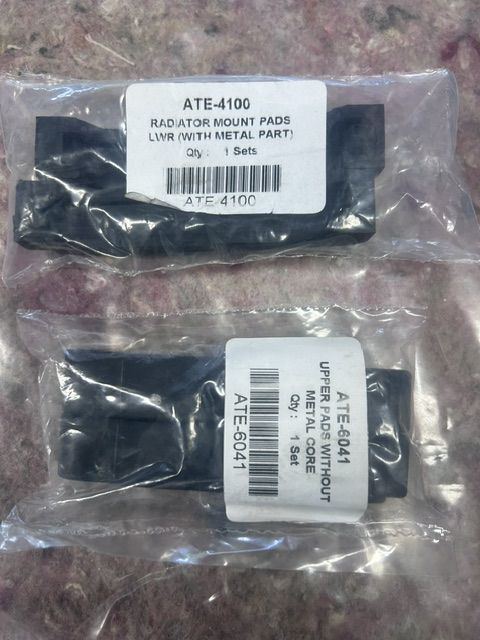 Radiator Mount Pads for 1968-1972 Chevy Chevelle - Upper & Lower Set, New
