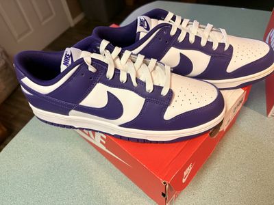 Nike Dunk Low Retro White Court Purple DD1391-104 Men's Size 10 Casual Sneakers