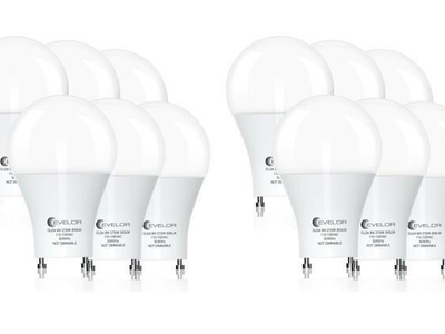 GU24 LED Light Bulb, 60-Watt Equivalent Soft White 2700K, 9W, 800 Lumens Twist and Lock 2 Prong Light 2 6-Packs-12 Total!!!