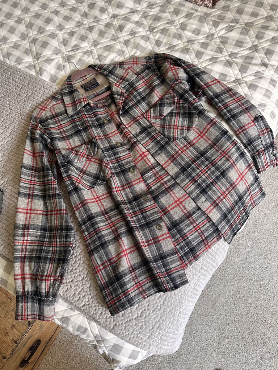 Vintage 1960s Pendleton Flannel Wool Shirt