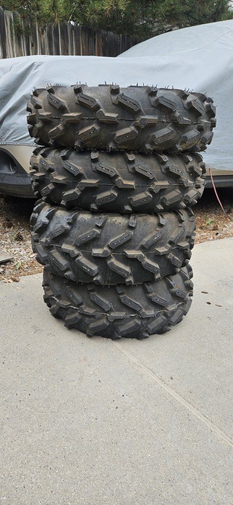 Used  ATV/UTV Tires - Set of 4, Aggressive Tread