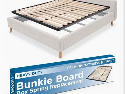 Meliusly King Size Bunkie Board (75.3x79.3) - Heavy Duty Wood Bed Slats (Box Spring Substitute)