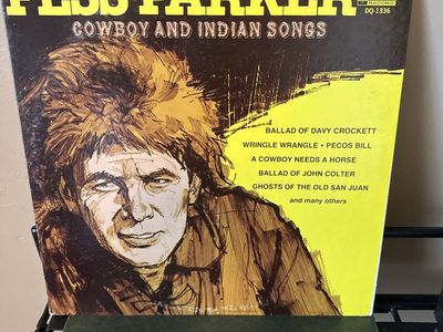Fess Parker Cowboy And Indian Songs Disneyland Vinyl Record LP DQ-1336
