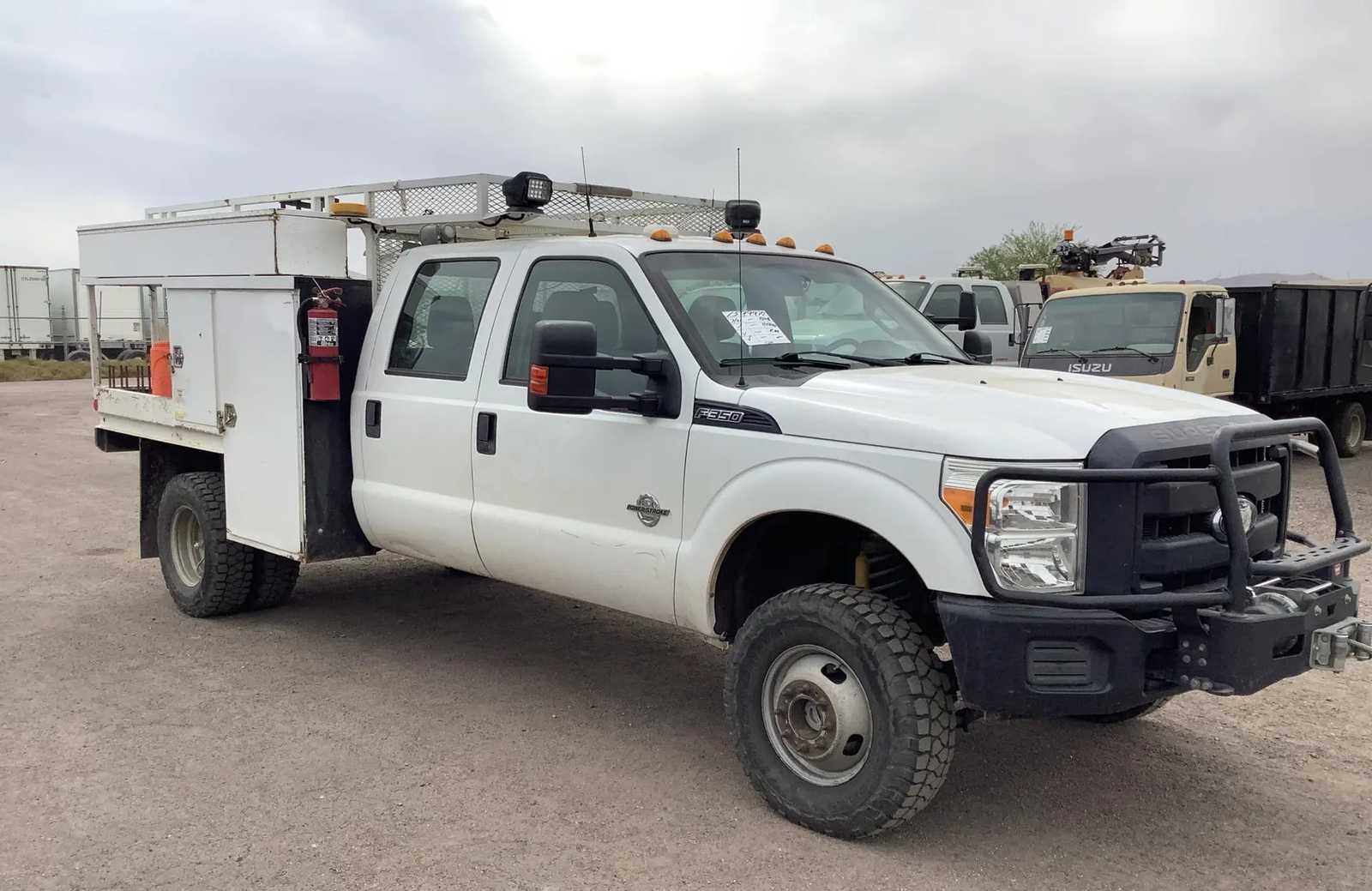 2016 Ford F-350 SD Crew-Cab Flatbed/Service Truck, Diesel 4x4