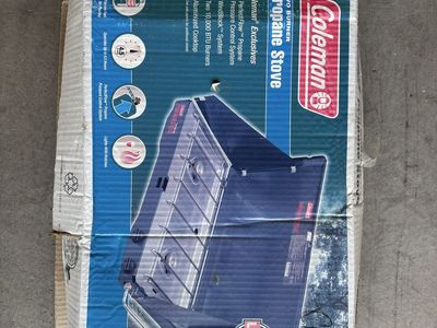 Coleman 2-Burner Propane Camping Stove with WindBlock System & Pressure Control, 20,000 BTUs