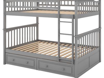 Bunk bed full over full plus 1 mattress