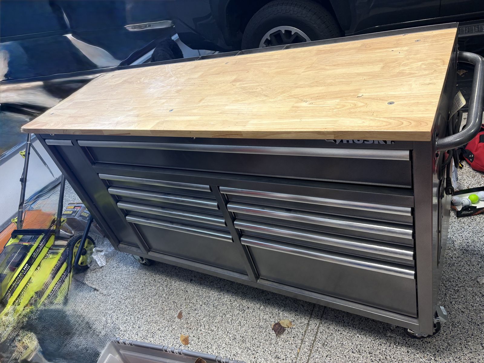 Husky 61 in. W 10-Drawer, Deep Tool Chest Mobile Workbench