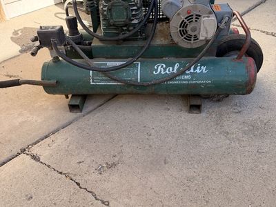 Rolair Electric Contractor Air Compressor Rental + Nail Gun Attachments
