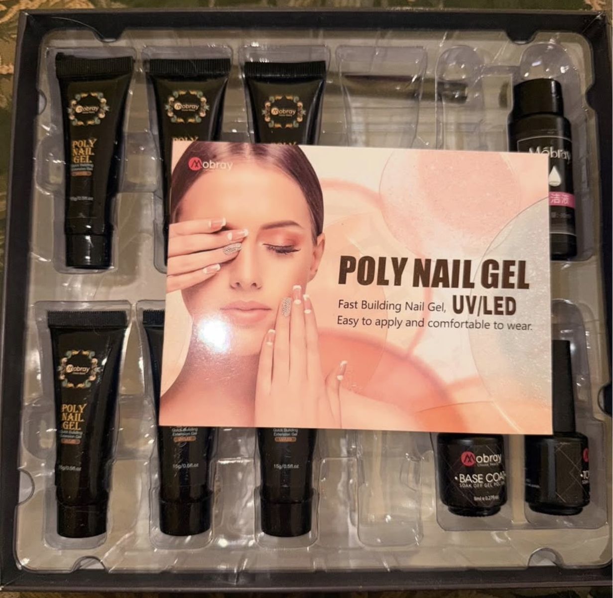 New. Mobray Poly Nail Gel Kit Fast Building UV LED Set