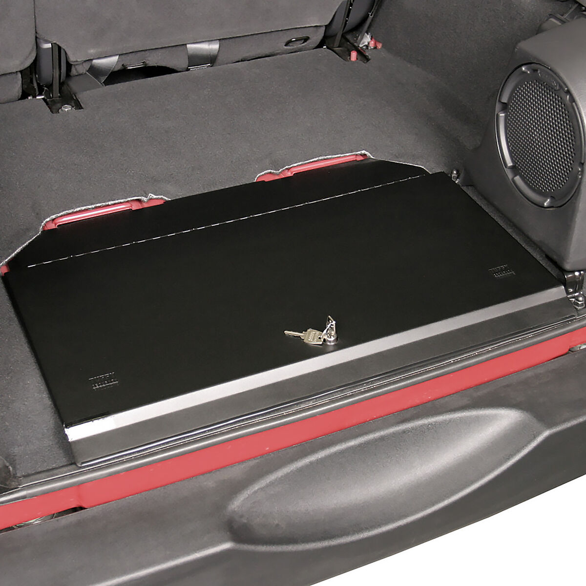 Tuffy Security Products JK Jeep Wrangler Locking Cubby Cover Black for 2007-2018 JK JKU Wrangler Tuffy 143-01