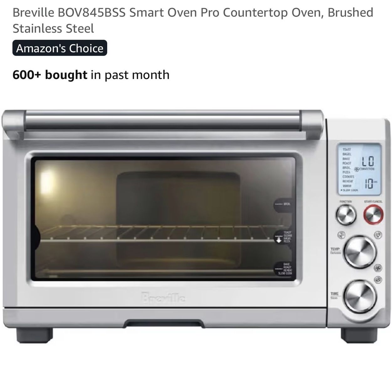 Breville BOV845BSS Smart Oven Pro Countertop Oven, Brushed Stainless Steel