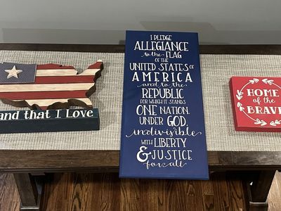 Fourth of July handmade wood decorations
