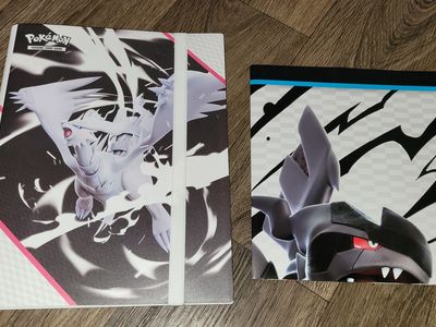 Pokemon binder with poster collection and cards