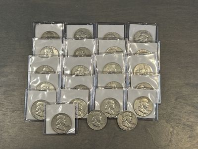 SILVER - Franklin Half Dollars (23 Coins)