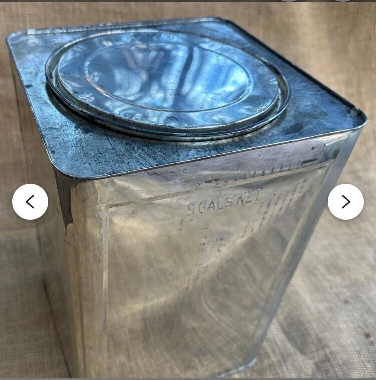 EMF RFID 5 Gallon Square Tin Container W/L Rnd Lid