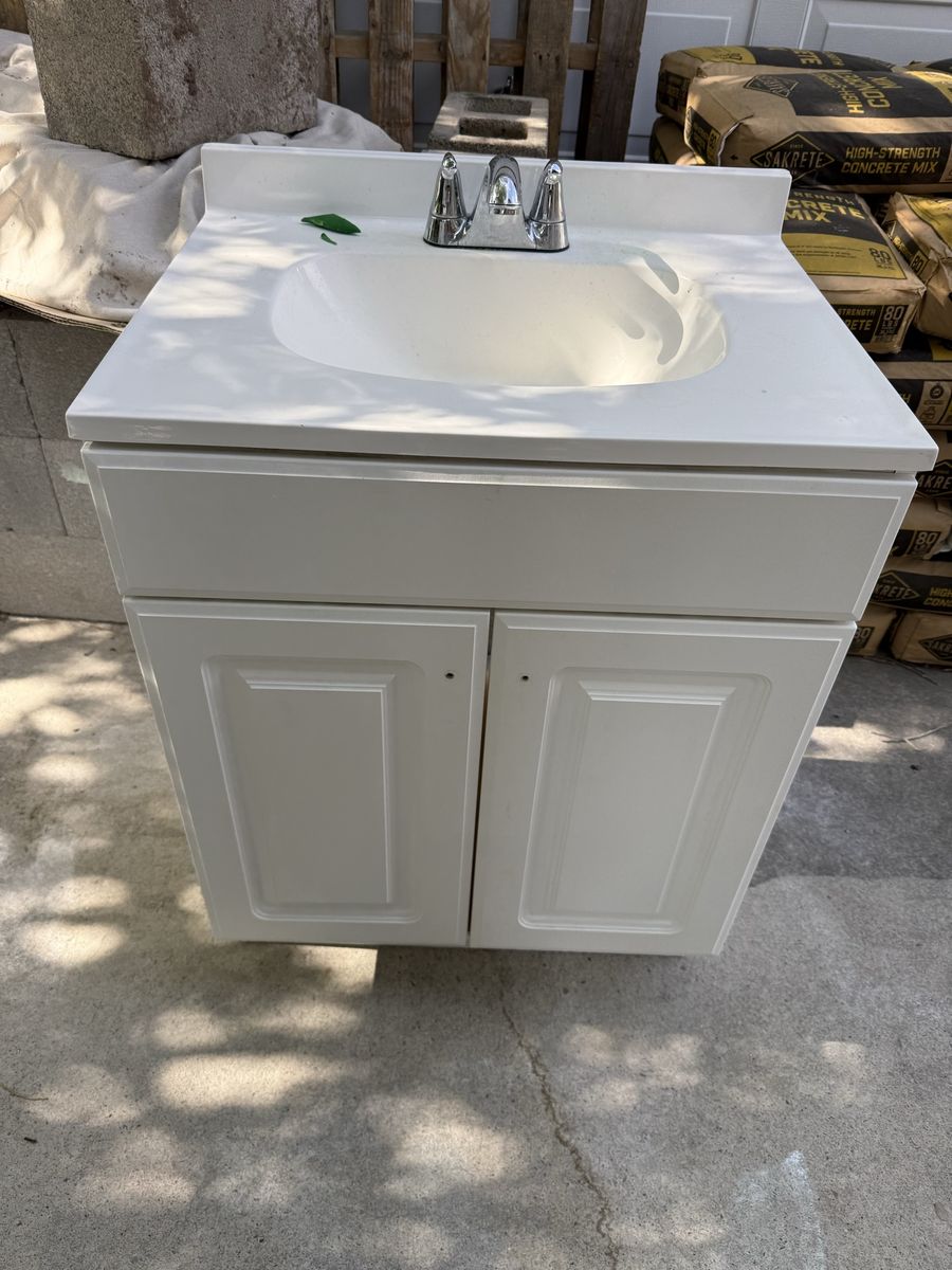 Bathroom cabinet and sink