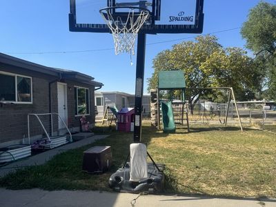 Spalding Portable Basketball Hoop System with Clear Acrylic Backboard, Adjustable Height
