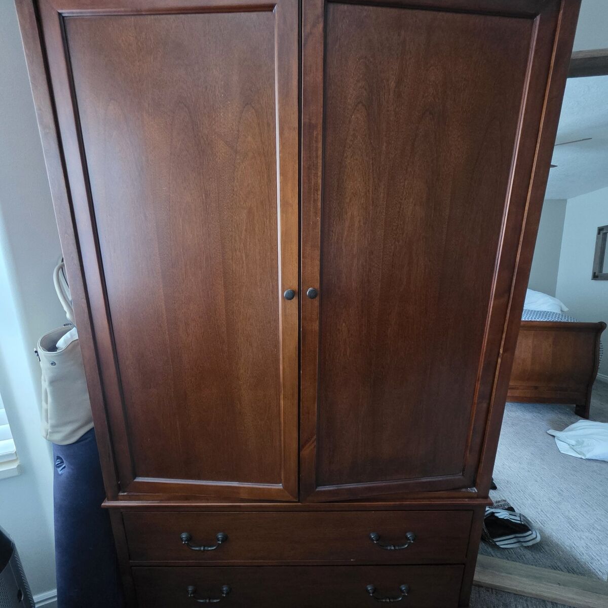 TV or Clothing Armoire with dresser drawers