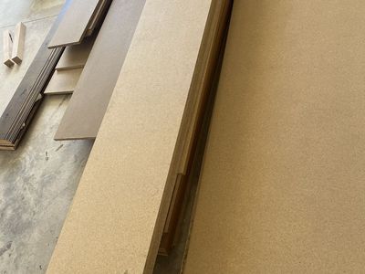 23 1/4” bull nose shelving/ particle board