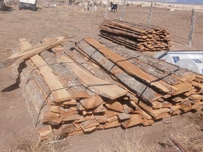 rustic white oak fencing slabs