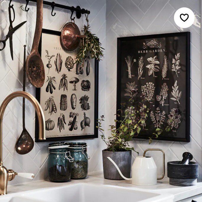 Ikea 2pc Set KNOPPÄNG Framed pictures garden 16x20