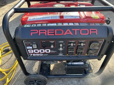 Predator 9000W Peak / 7250W Running Portable Gas Generator - Electric Start