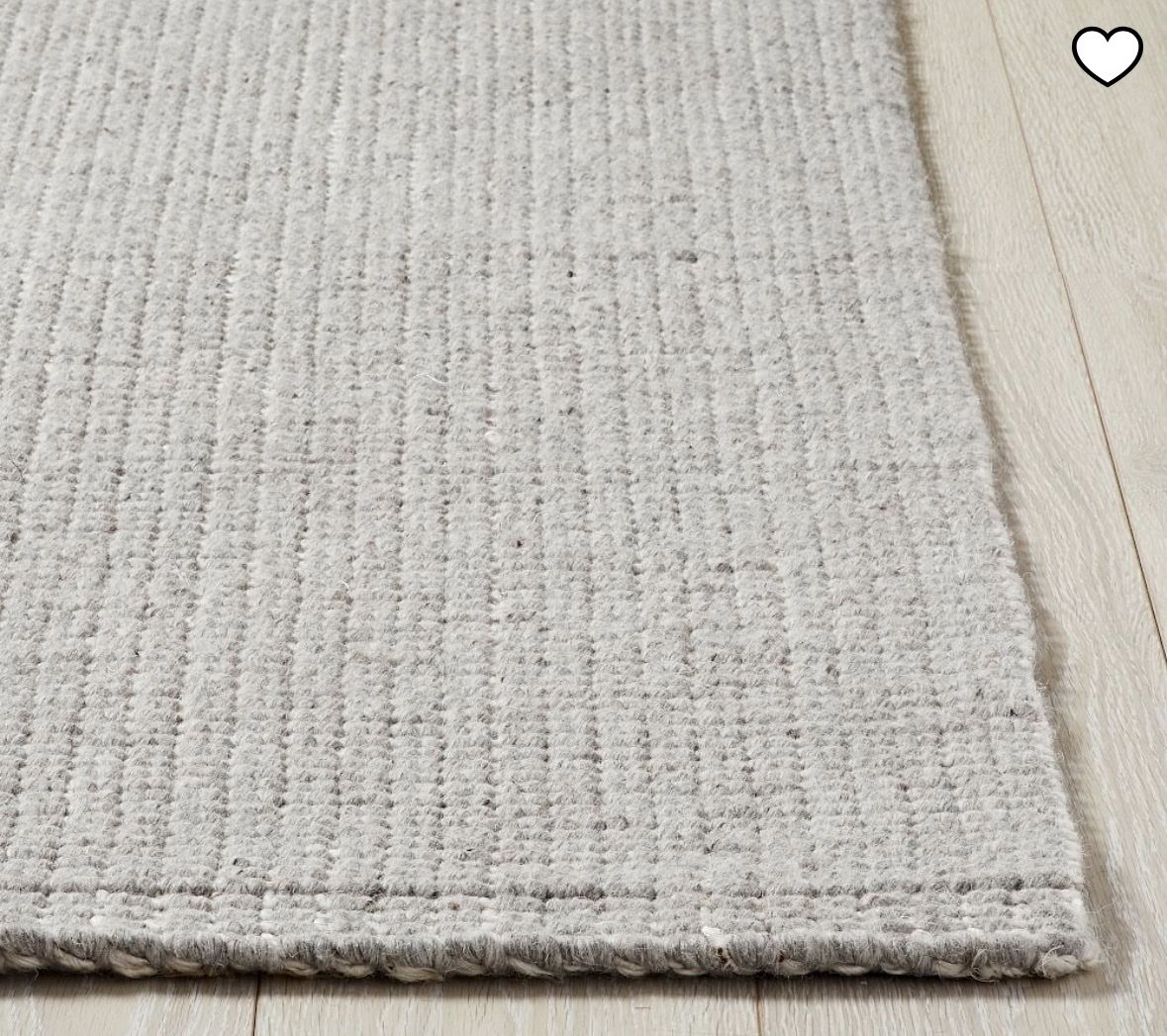 NEW Pottery Barn Chunky Wool Jute Rug, Gray & Ivory, 5’ x 8’