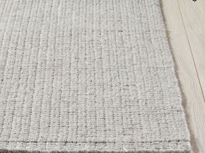 NEW Pottery Barn Chunky Wool Jute Rug, Gray & Ivory, 5’ x 8’