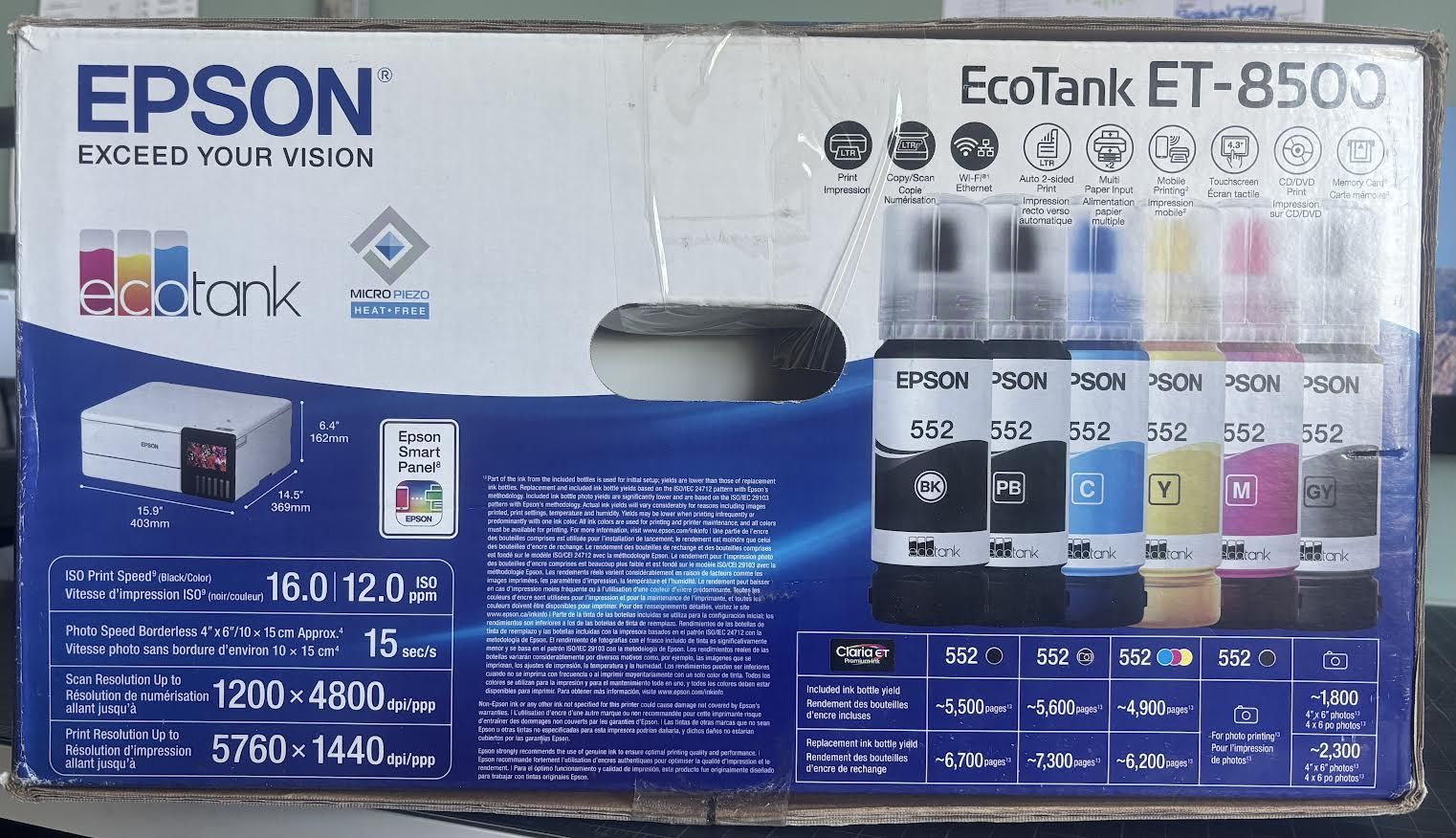 Epson EcoTank ET8500 Photo Printer