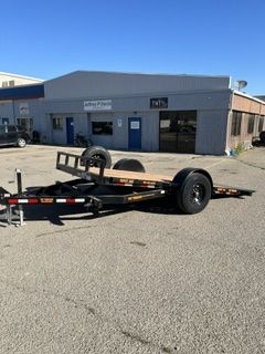 7X14 Ft Tilt Deck Over Flat Trailer