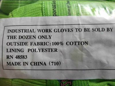 Heavy 100% cotton Work gloves large
