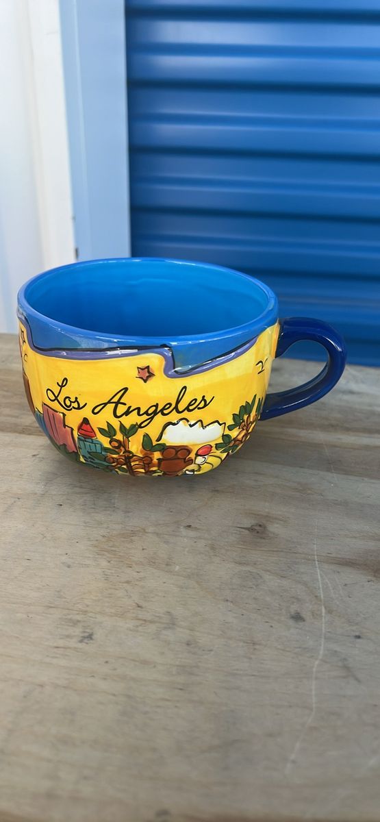 Los Angeles Hand Painted Soup Coffee Mug