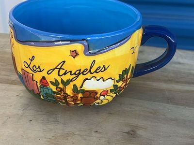 Los Angeles Hand Painted Soup Coffee Mug