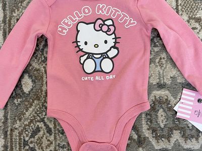 12 month baby girl one piece pink new hello Kitty