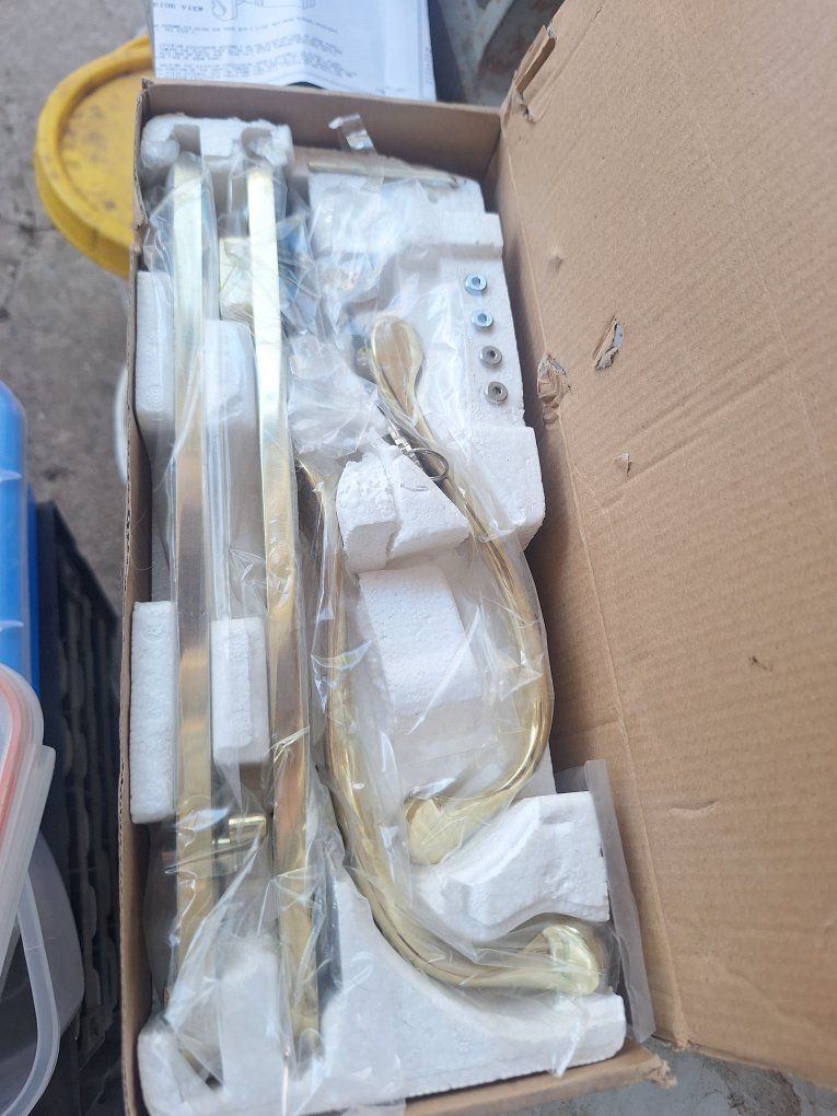 Brass door handle 
