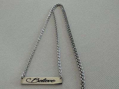 Believe Necklace Silver NEW