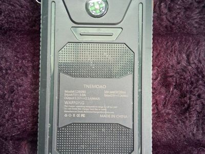 TNEMOAO 126090 Solar Power Bank with Compass & LED Flashlight - 2.1A Max Output, Rugged Design