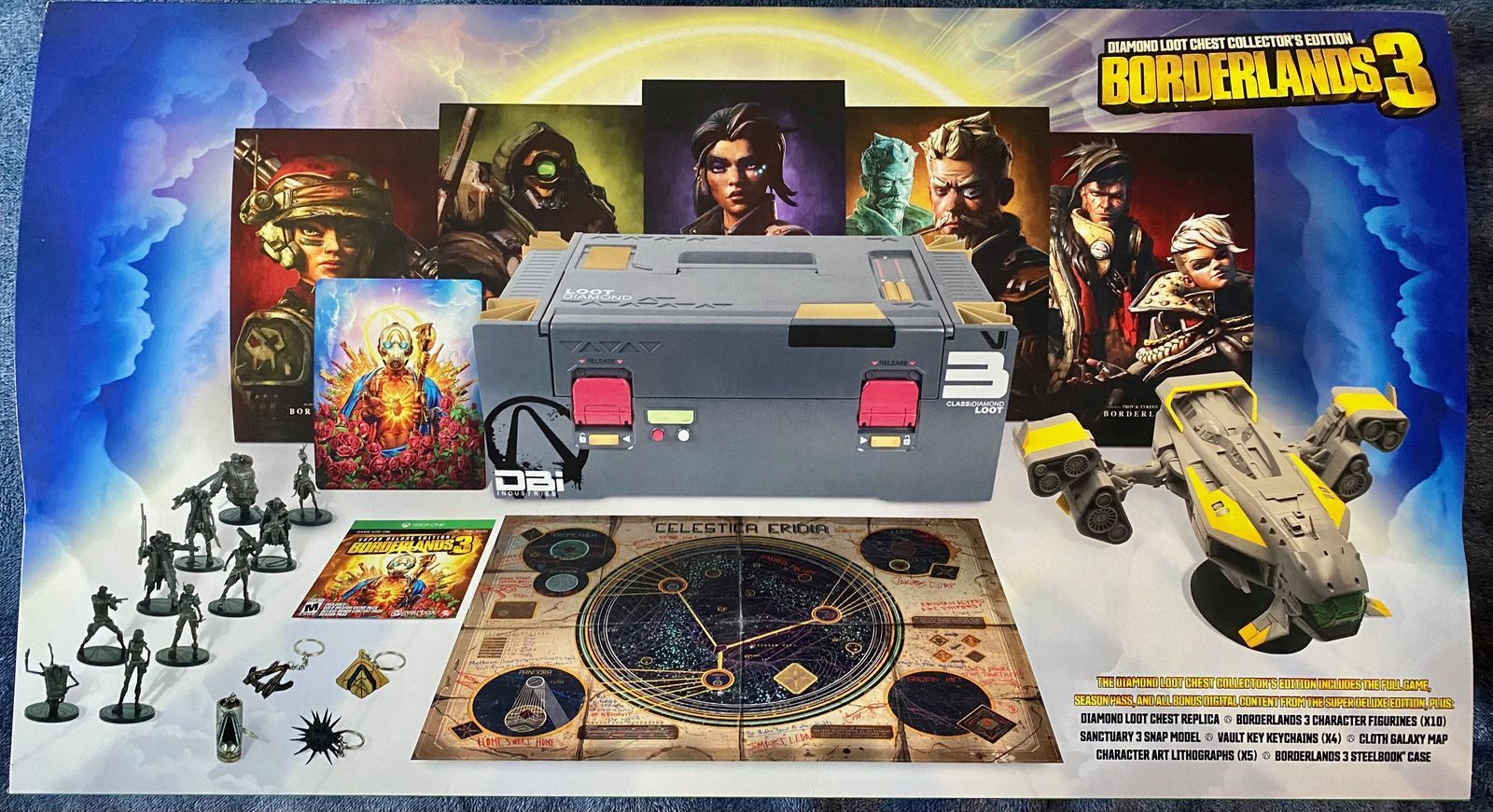 New Borderlands 3 Diamond Loot Chest Collector's Edition Replica & Merch Set