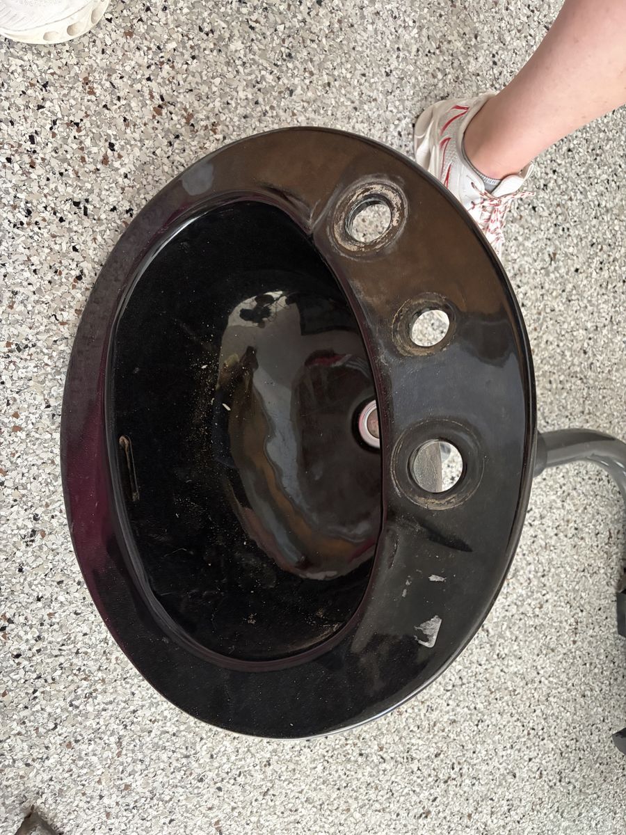 Ceramic black sink