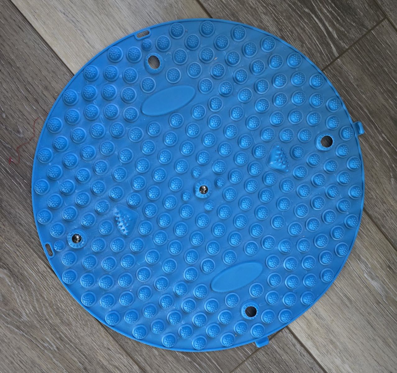 Blue Circular Massage Foot Pad/Twist Board, Textured Surface for Reflexology & Core Workout