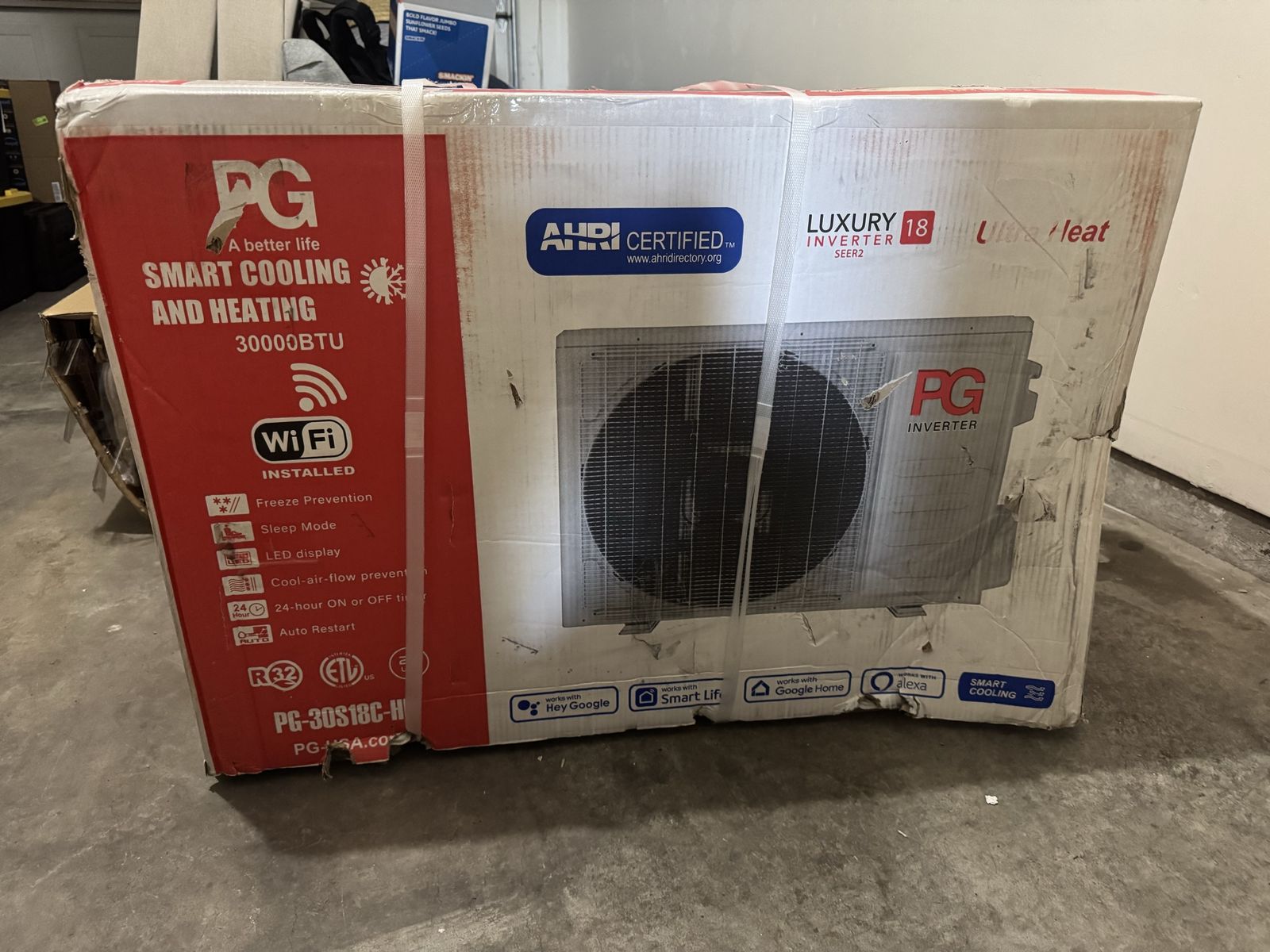 30000 BTU smart heating and cooling unit