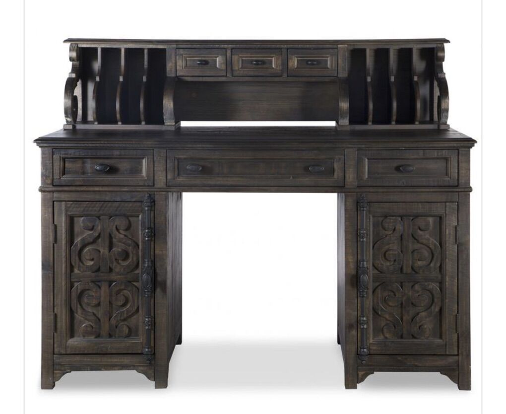 Counter Height Desk, Chair & Matching Bookself