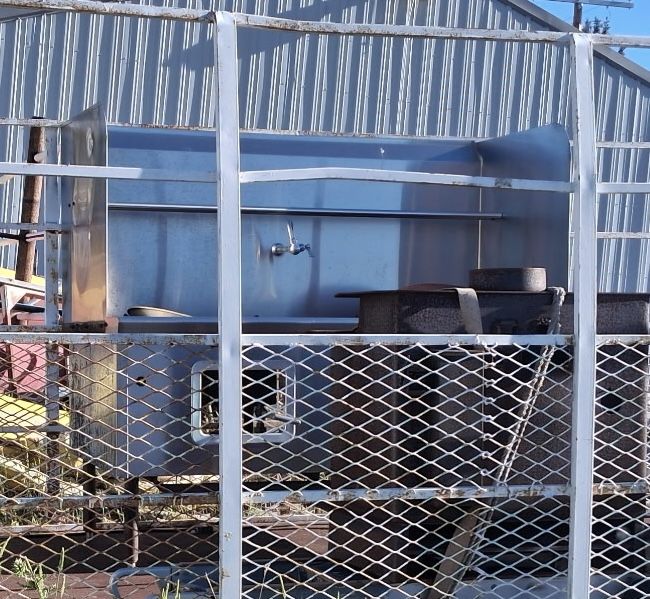 Stainless steel outdoor kitchen
