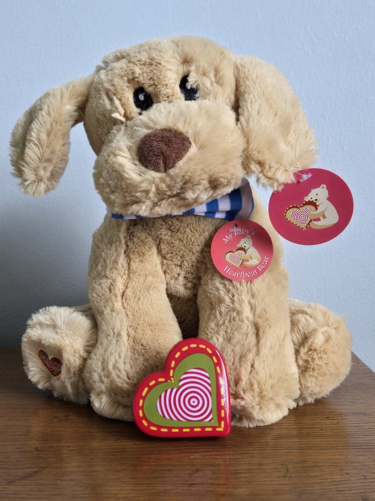 My Baby's Heartbeat Bear Plush Puppy Dog Stuffed Keepsake with Recorder