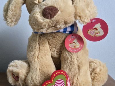 My Baby's Heartbeat Bear Plush Puppy Dog Stuffed Keepsake with Recorder